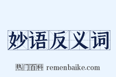 妙语反义词是什么意思的图片